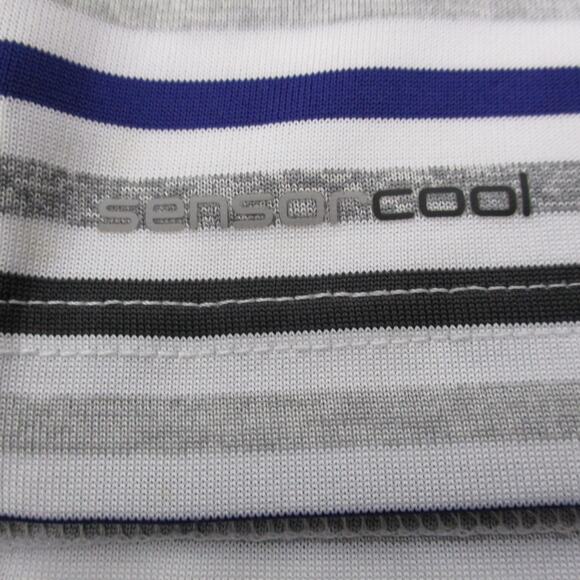 Clemson Tigers Shirt Mens Medium White Gray Striped Polo NCAA Football PING Golf - Picture 16 of 16